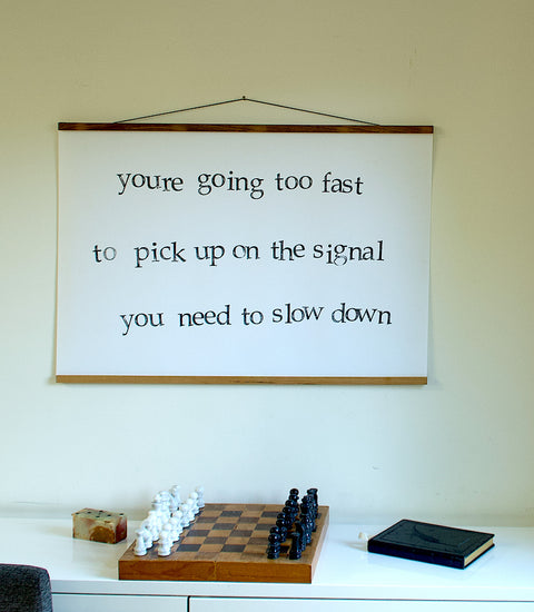 Hand Printed Giant Haiku Poster