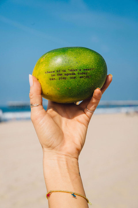 Haiku Fresh - Custom Haiku Laser Engraved Onto a Mango